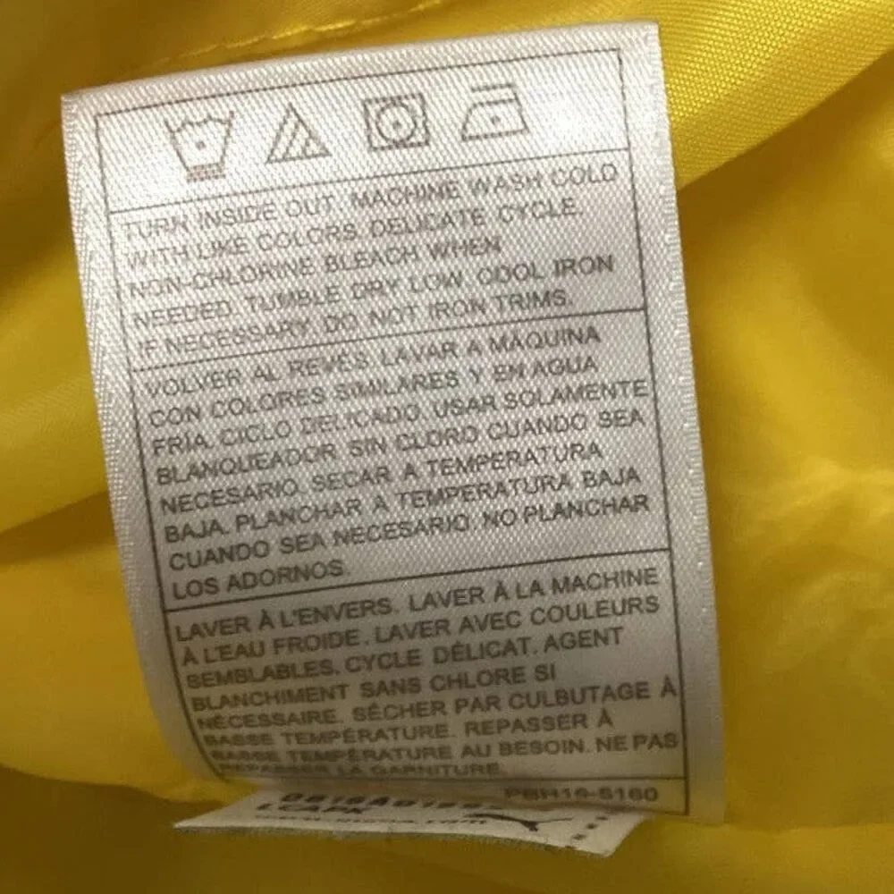 Puma Baby Boys 12 Month Bright Yellow Sleeveless Full Zip Puffer Jacket Vest